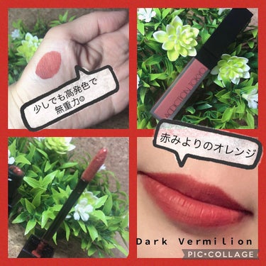 アディクション ザ マット リップ リキッド 015 Dark Vermilion/ADDICTION/口紅を使ったクチコミ（2枚目）