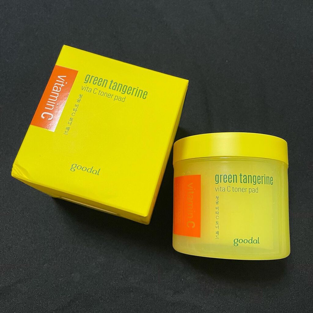グリーンタンジェリン ビタCダークスポットケアパッド/goodal/トナーパッドを使ったクチコミ（2枚目）