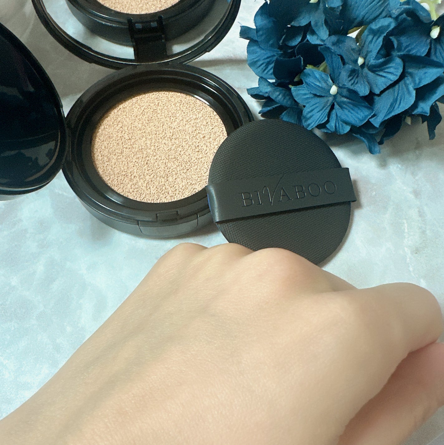 ベルベットジュエルクッション/BIVABOO/クッションファンデーションを使ったクチコミ(2枚目)
