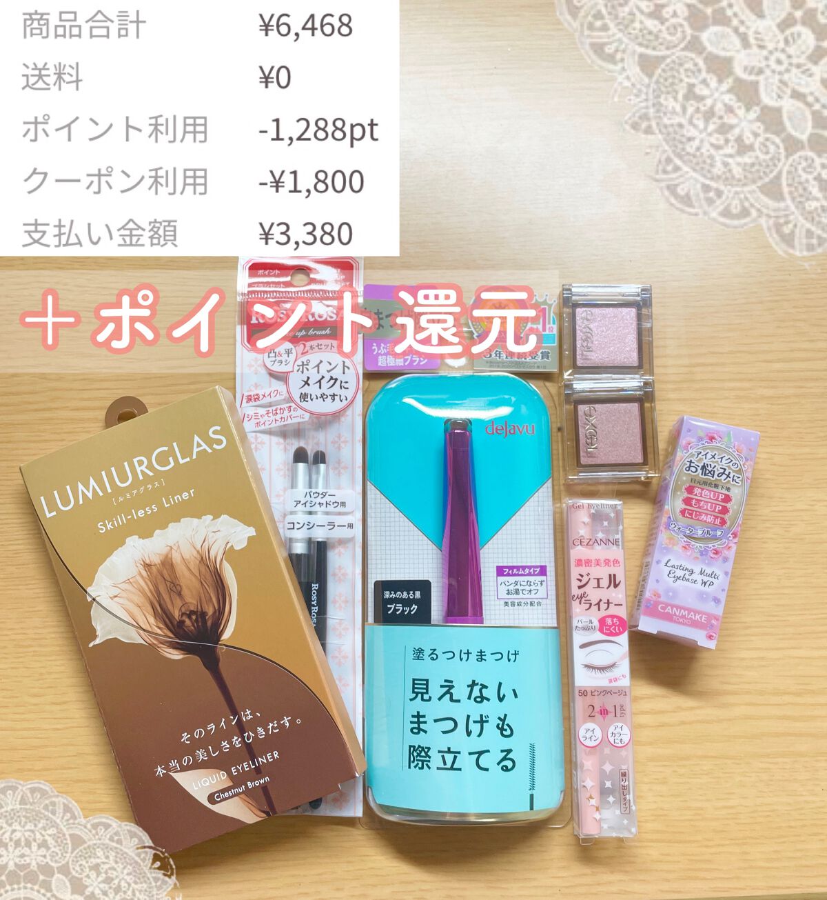 ポイントメイクアップブラシセット/ロージーローザ/メイクブラシを使ったクチコミ（2枚目）