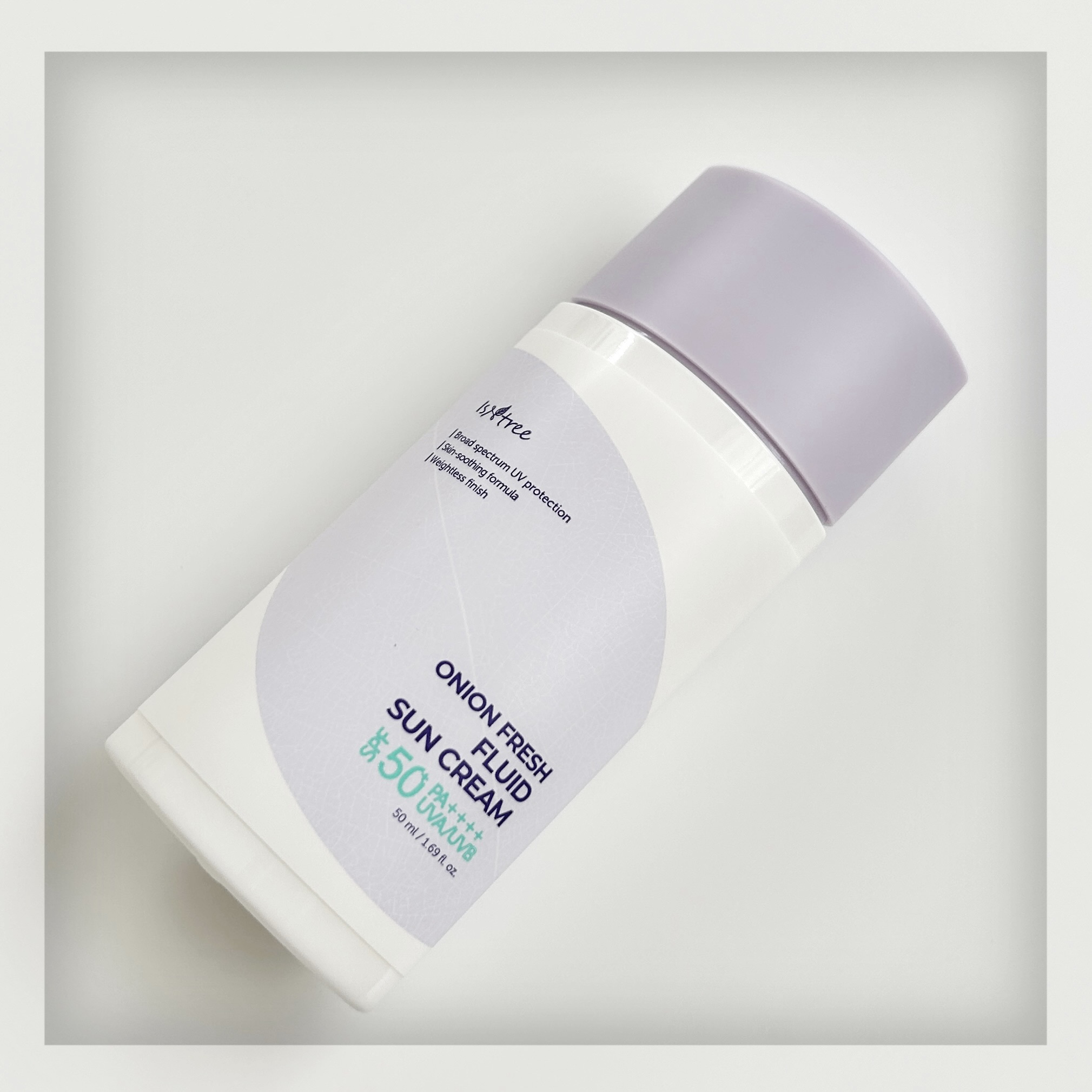 Isntree オニオンフレッシュフルイドUVクリームのクチコミ「𓍯オニオンフレッシュフルイドUVクリーム[SPF50+/PA++++]⌇ISNTREE

イズ.....」（2枚目）