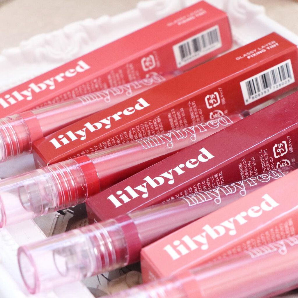 Glassy Layer Fixing Tint 01 #Cheeky Peach/lilybyred/口紅を使ったクチコミ（1枚目）