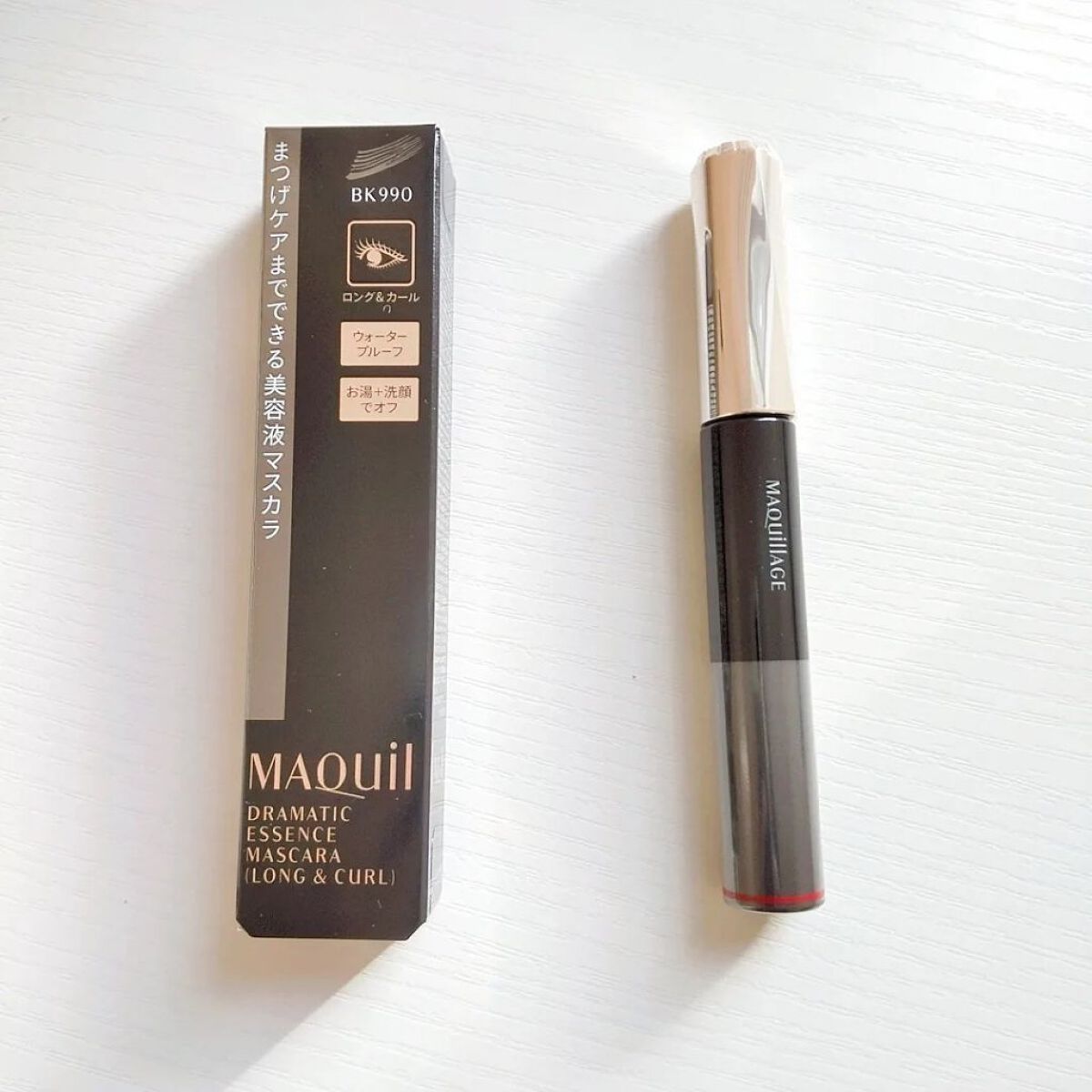 ドラマティックエッセンスマスカラ (ロング＆カール) リアルブラック/マキアージュ/マスカラを使ったクチコミ（2枚目）