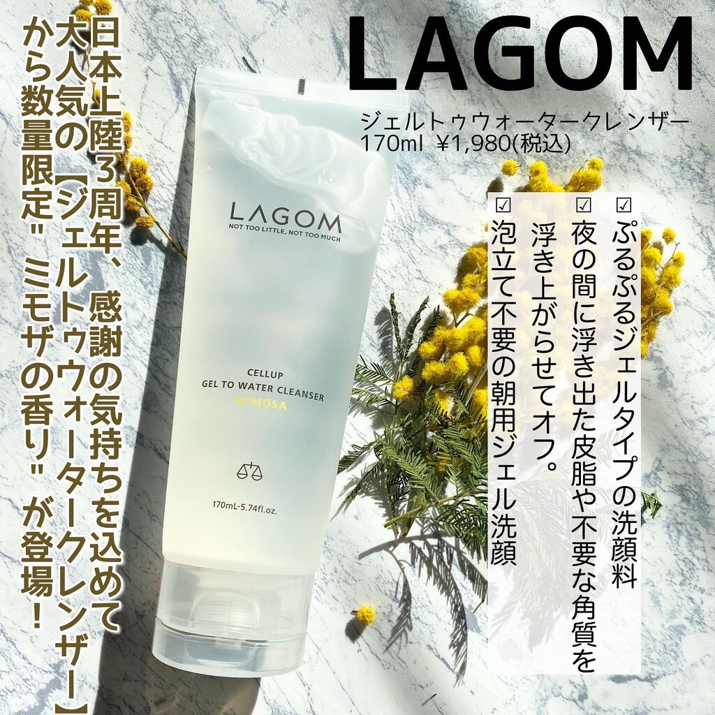 ラゴム ジェルトゥウォーター クレンザー(朝用洗顔)/LAGOM /その他洗顔料を使ったクチコミ(2枚目)