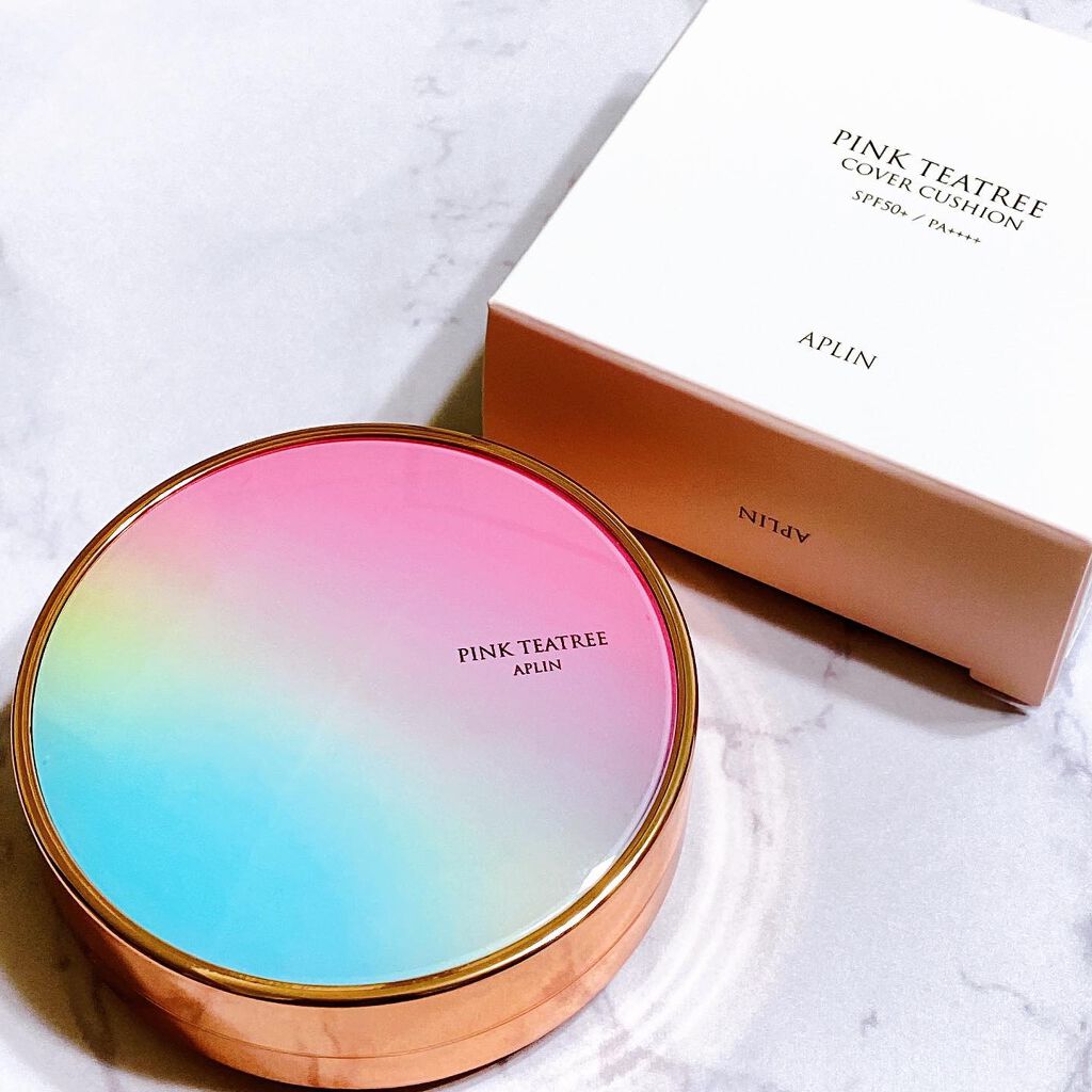 ピンクティーツリーカバークッション/APLIN/クッションファンデーションを使ったクチコミ（1枚目）