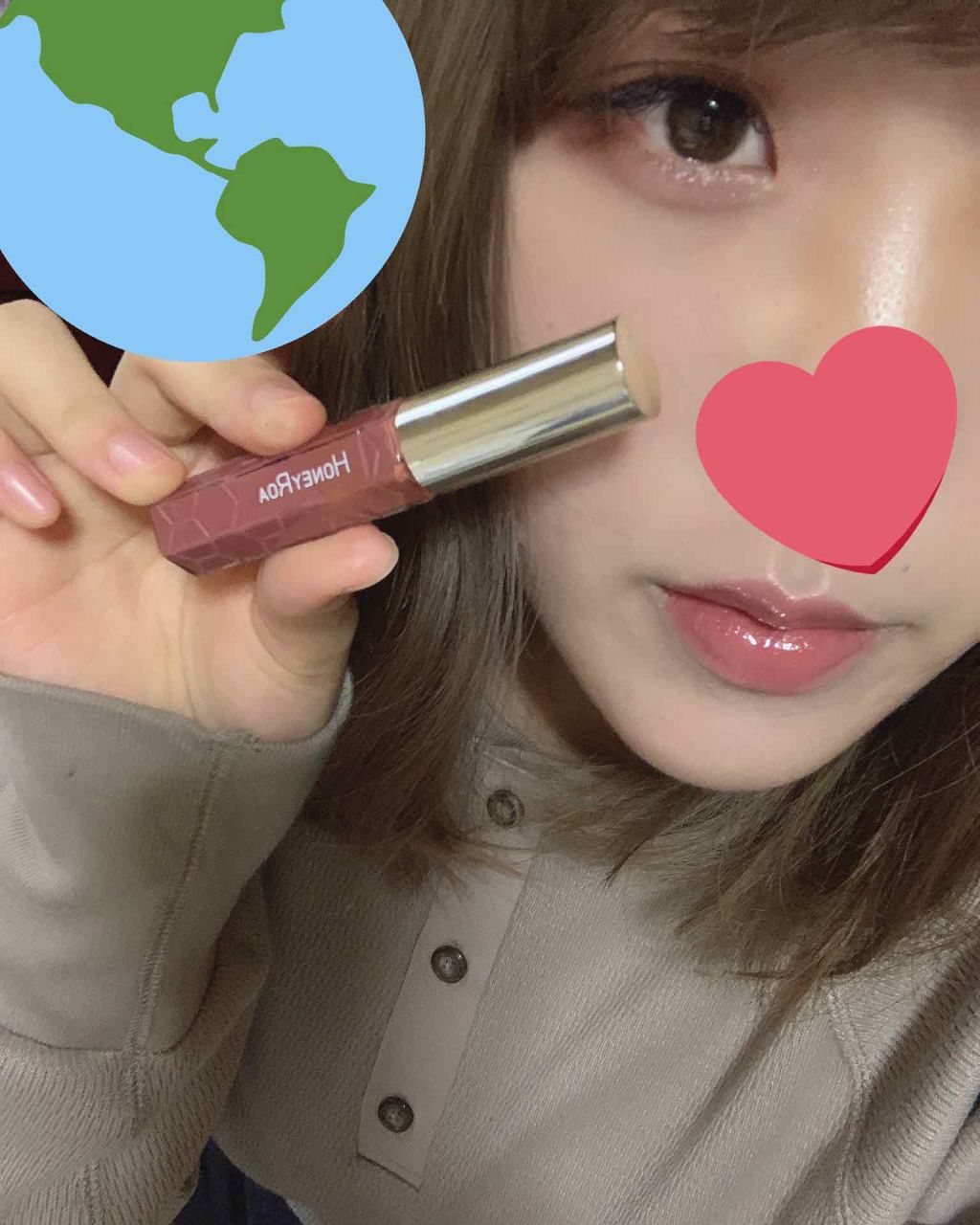 ハニーラスター r/ROAlív/リップグロスを使ったクチコミ(1枚目)