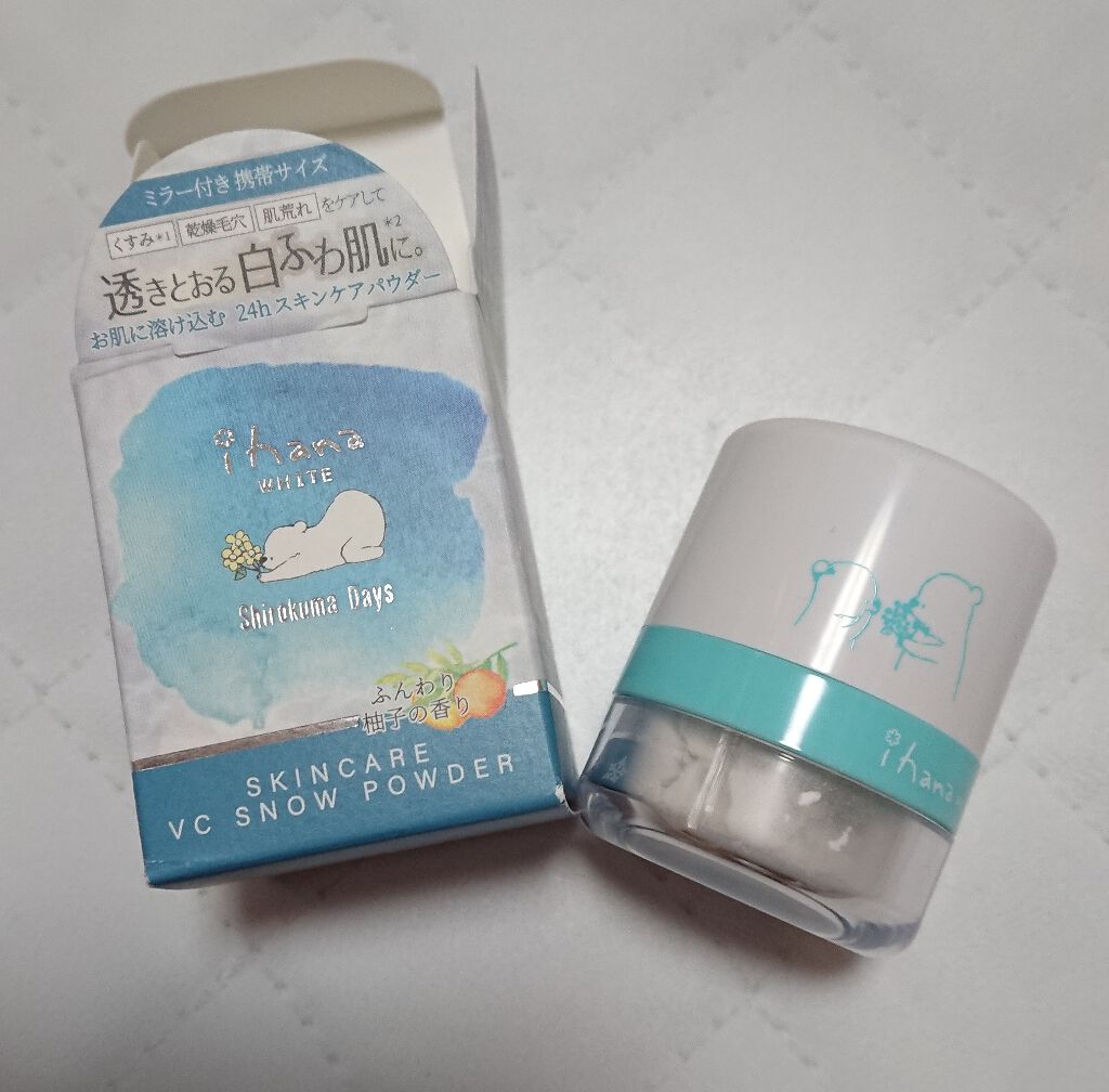 ihana WHITE スキンケアVCスノーパウダー/IHANA/ルースパウダーを使ったクチコミ（3枚目）