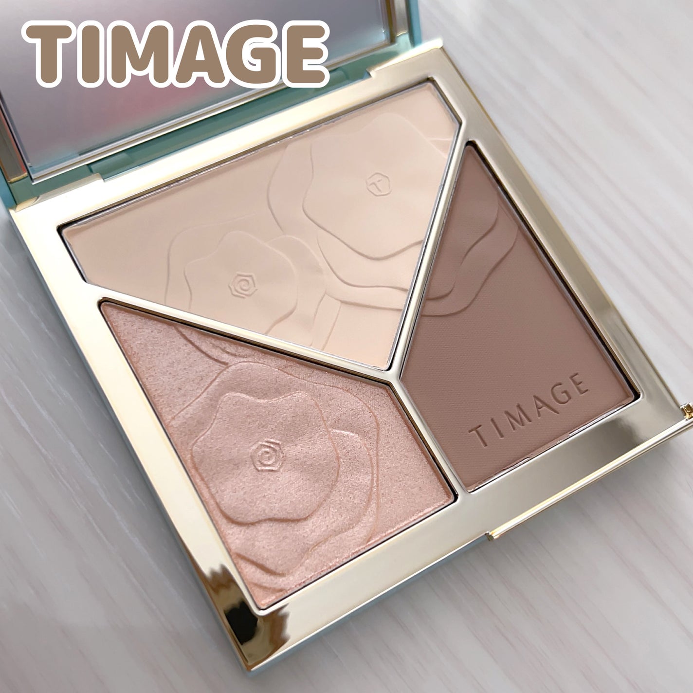 ハイライトシェーディングパレット/TIMAGE/パウダーハイライトを使ったクチコミ(1枚目)