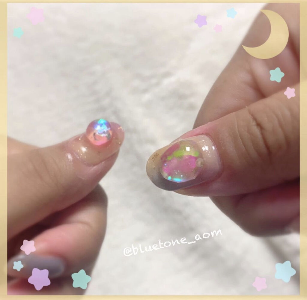 セリア Gelato Factoryのネイル ネイルケアを使った口コミ ジェルネイルシールにオーロラパーツを付け足して 個性を出せる By Aomi 乾燥肌 30代前半 Lips