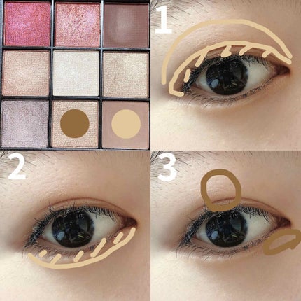 UR GLAM BLOOMING EYE COLOR PALETTE/U R GLAM/アイシャドウパレットを使ったクチコミ(2枚目)
