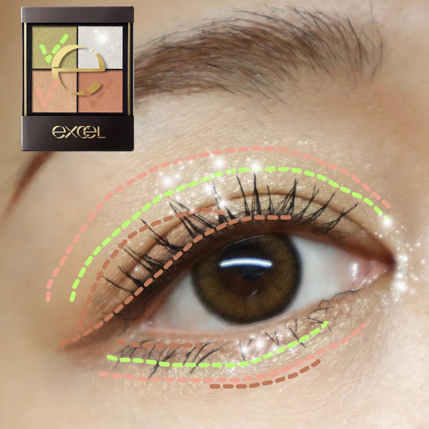 リアルクローズシャドウ/excel/アイシャドウパレットを使ったクチコミ(6枚目)