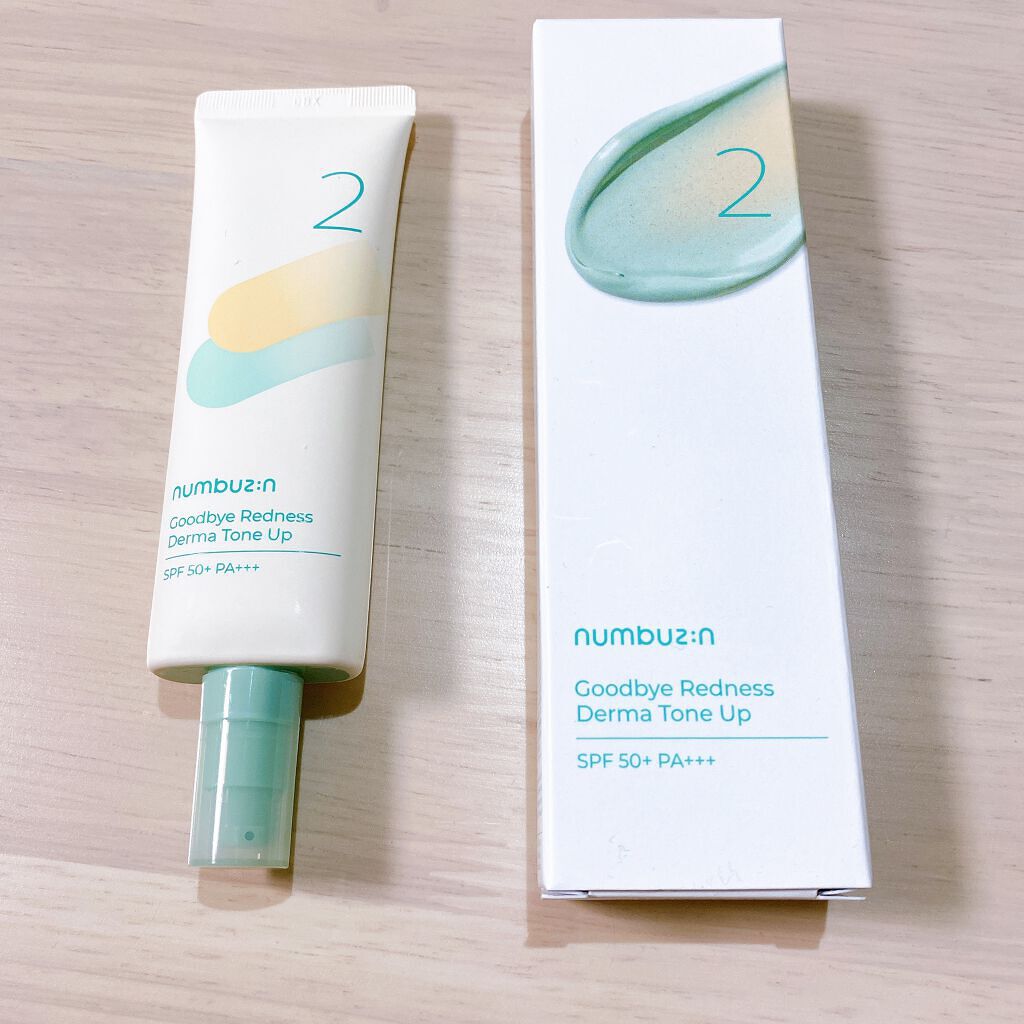 2番 赤みカバーグリーントーンアップクリーム/numbuzin/化粧下地を使ったクチコミ(2枚目)