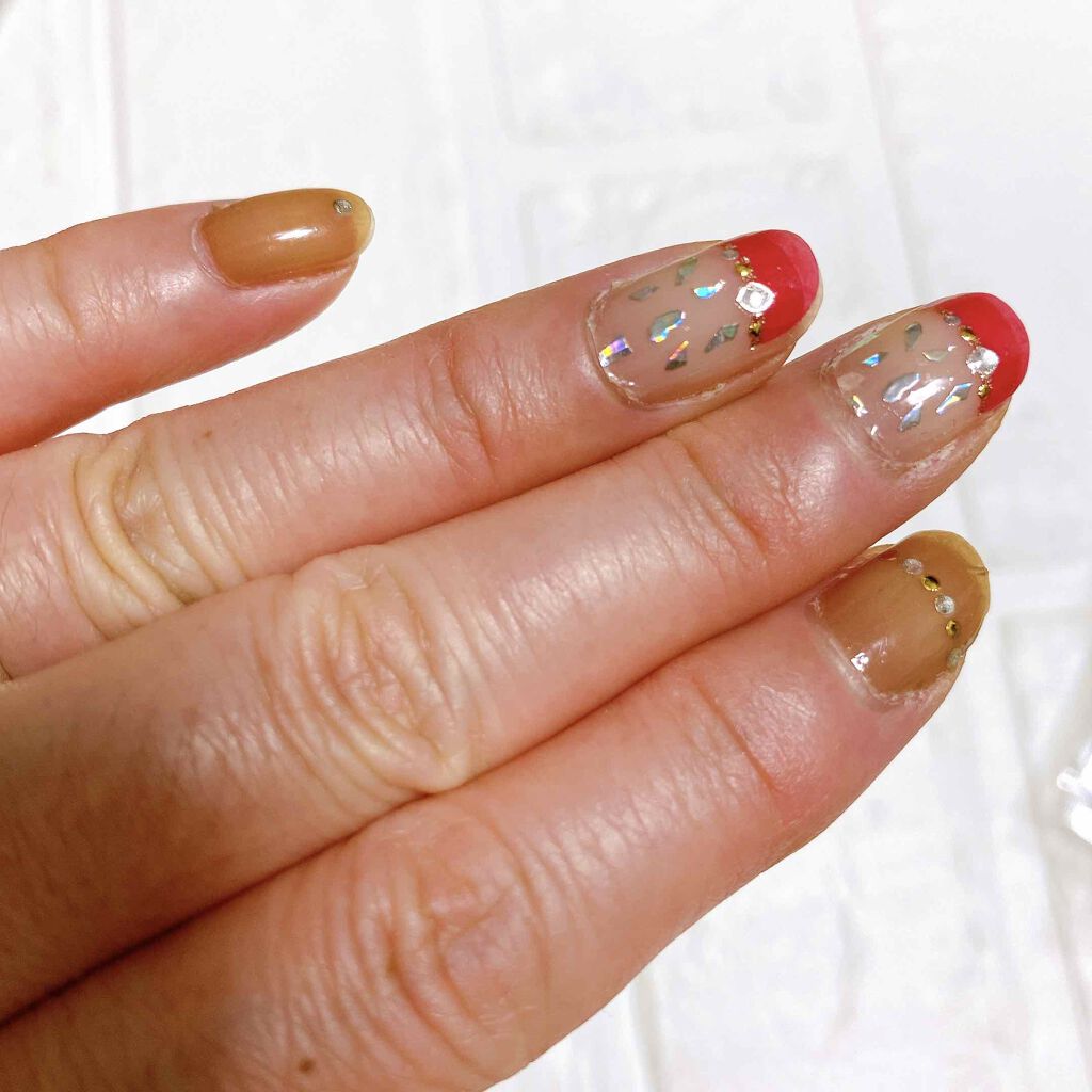 ネイルシール/Qoo10/ネイルシールを使ったクチコミ(4枚目)