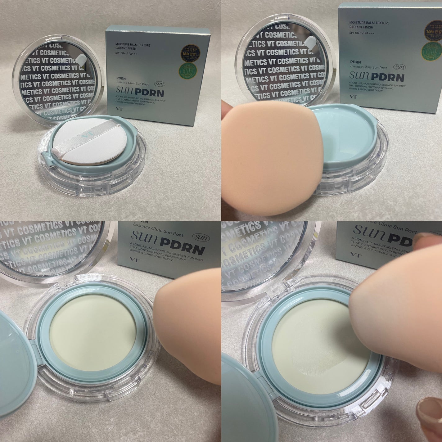 PDRN エッセンスグロウサンパクト/VT/日焼け止めクリームを使ったクチコミ(2枚目)