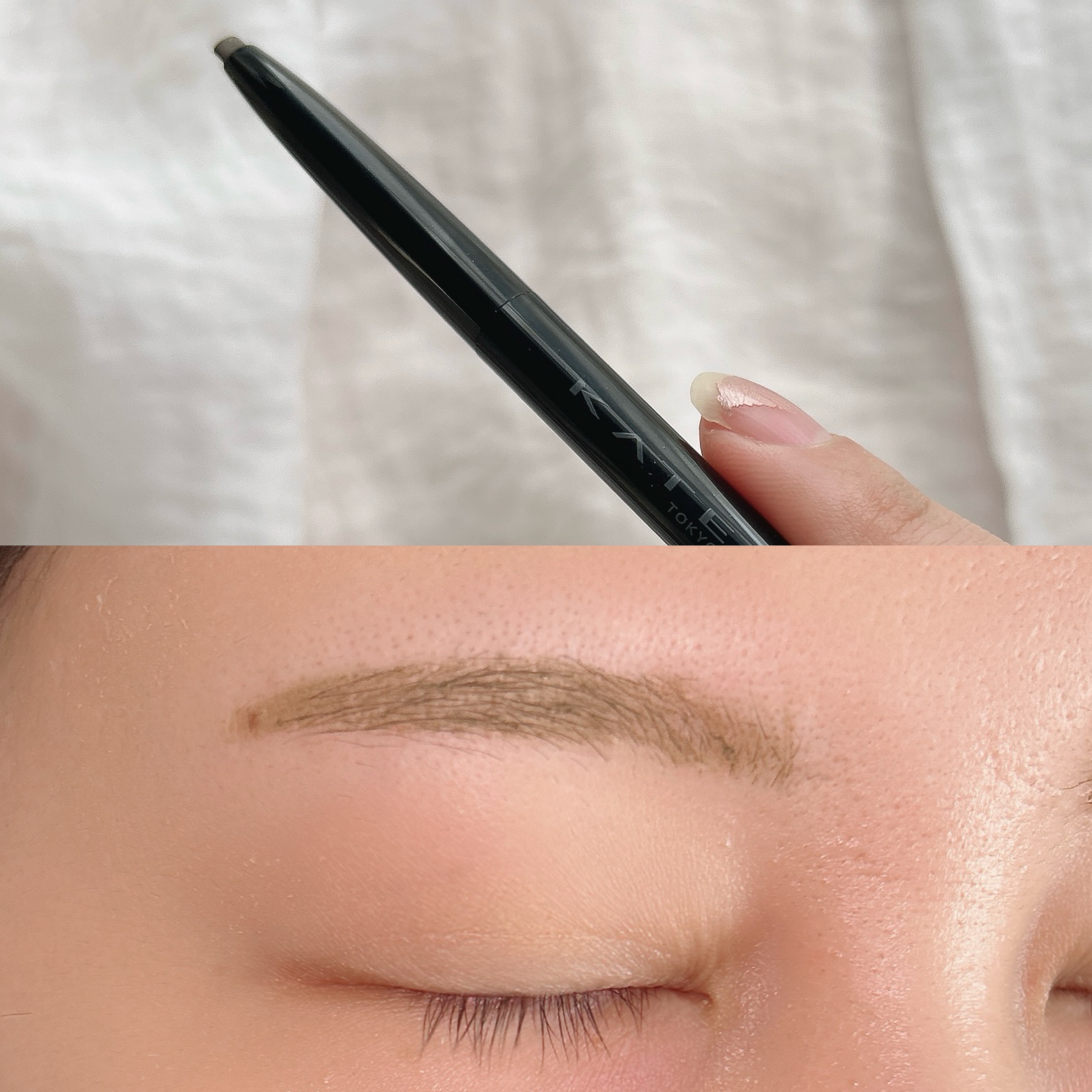 ケイト アイブロウペンシル(パウダリーフィニッシュ) 02 オリーブブラウン/KATE/アイブロウペンシルを使ったクチコミ（2枚目）