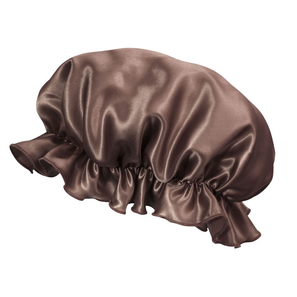 シルク ナイトキャップ(ゴム紐) 12 ブラウン