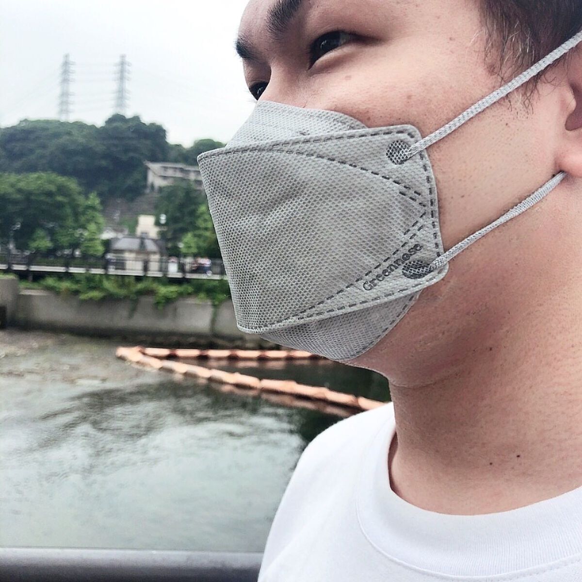 えびとうに🌷 on LIPS 「🙊MASK🙊.✔︎3DGREENNOSEMASKグレーとホワイ..」(2枚目)
