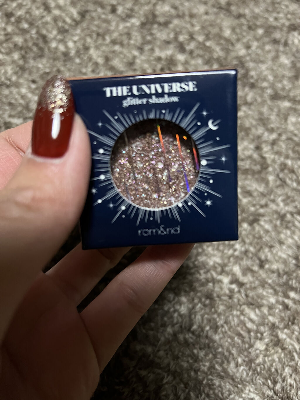 グリッター シャドウ カラー 05 アゥアギャラクシー(OUR GALAXY)/rom&nd/グリッターを使ったクチコミ（1枚目）