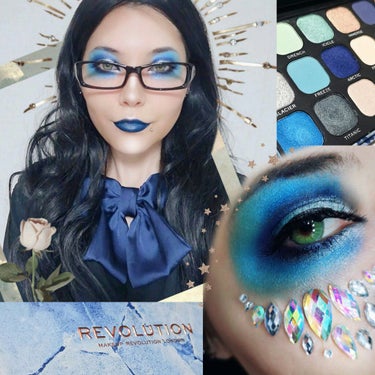 MAKEUP REVOLUTION Forever Flawless Ice Eyeshadow Paletteのクチコミ「🦈🦈パーフェクトブルー🦈🦈

アイシャドウ
🌈MAKEUP REVOLUTION
Foreve.....」（1枚目）