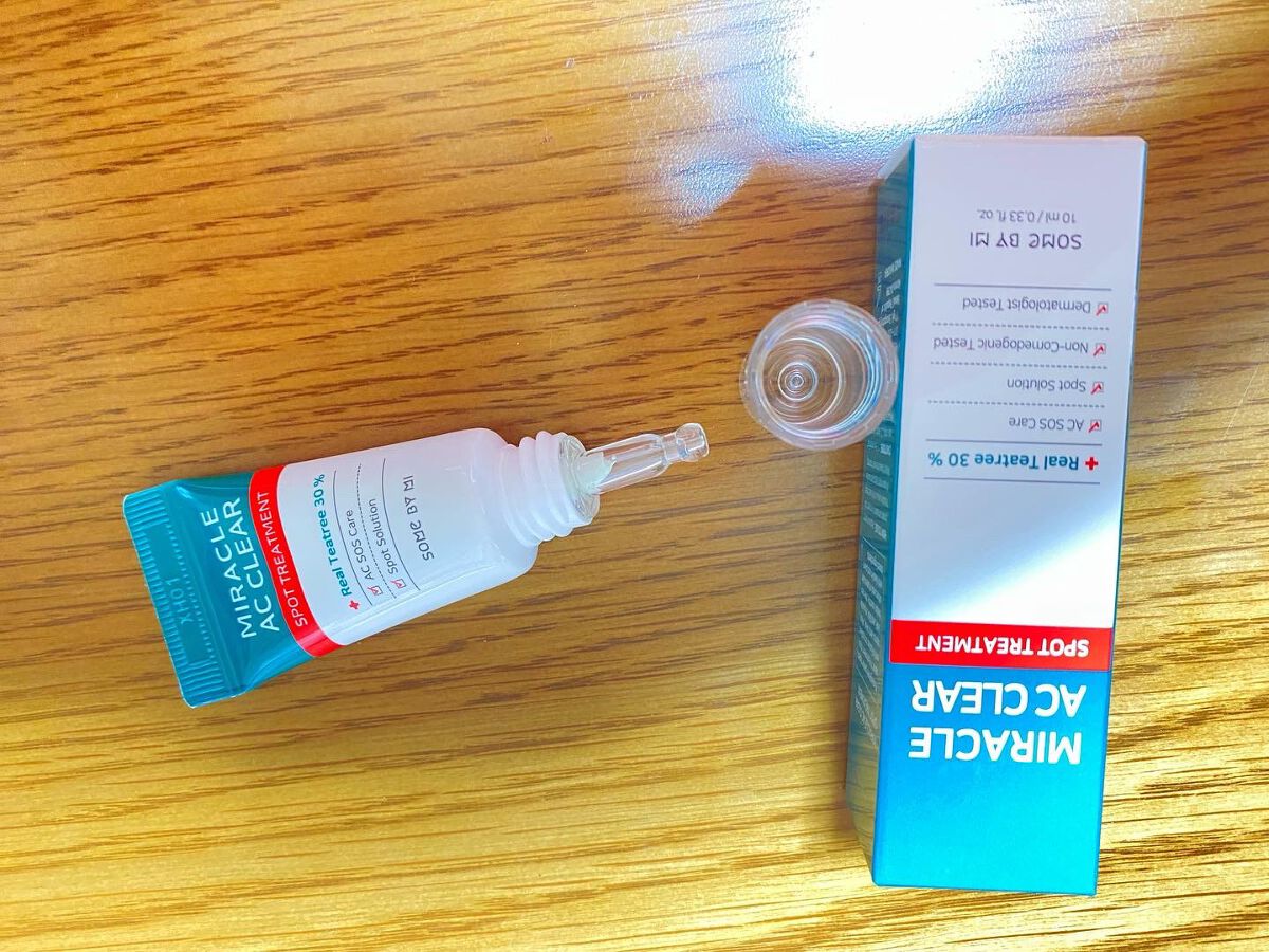 ミラクルアクネクリアスポットトリートメント/SOME BY MI/美容液を使ったクチコミ（2枚目）