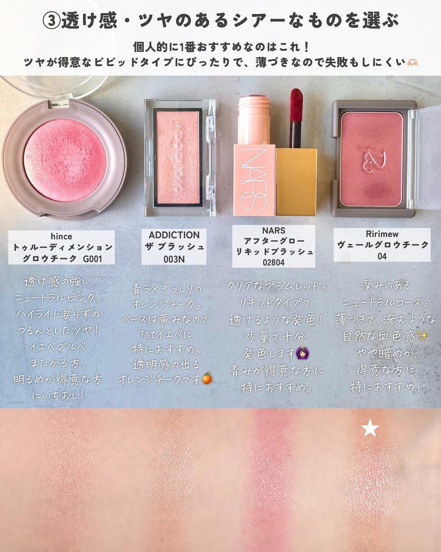 KAREN/パーソナルカラーアナリスト on LIPS 「\悩めるビビッドタイプ集合/私自身、チークがしっくり来なさすぎ..」(5枚目)