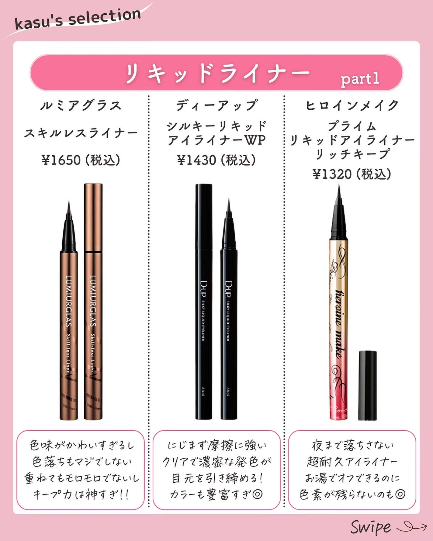 kasu__cosme on LIPS 「【持ってる41種から厳選使い得アイライナー】*…*…*…*…*..」(3枚目)