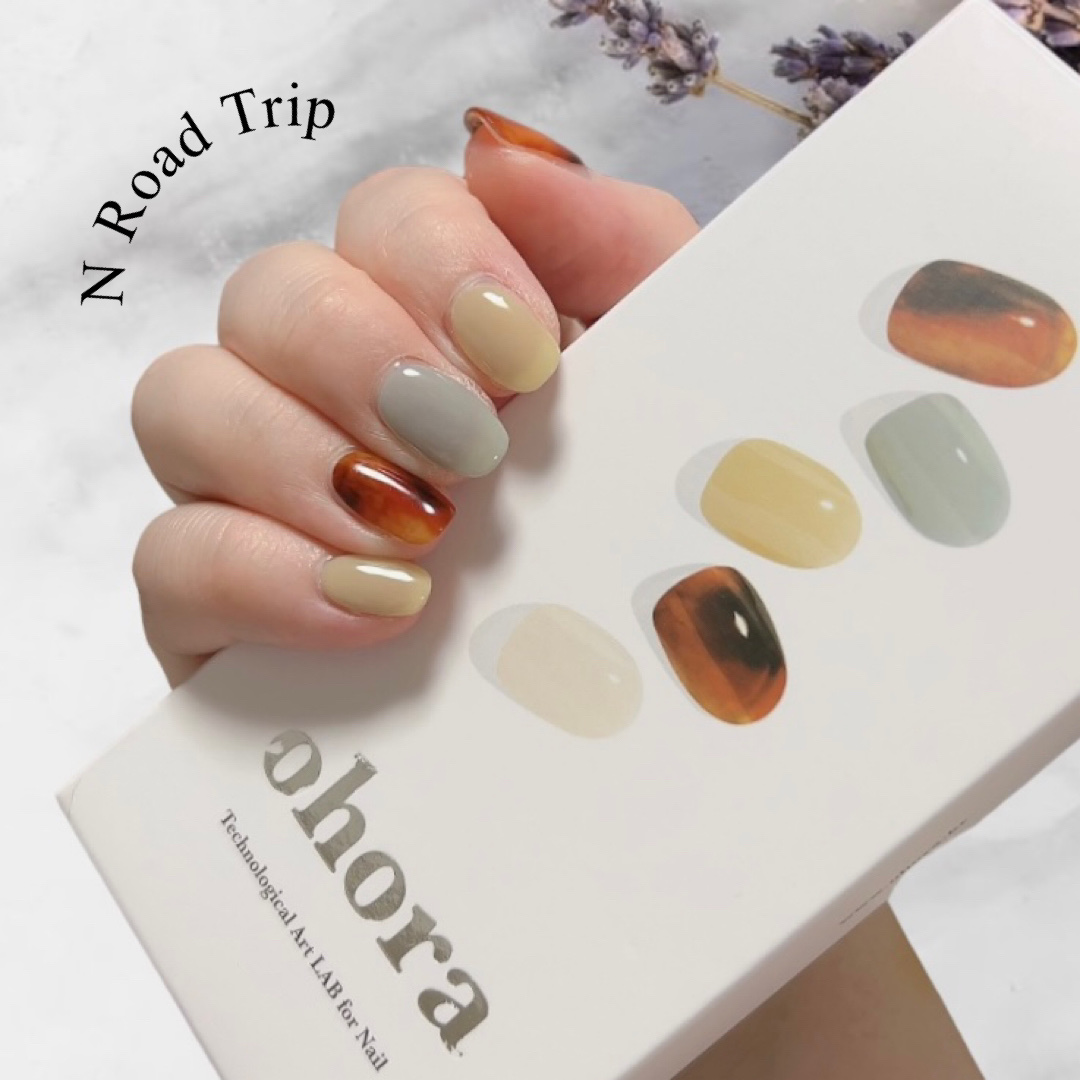 セミキュアジェルネイル（ハンド） ND-300 N Road Trip (Nature collection)/ohora/ネイルシールを使ったクチコミ（1枚目）