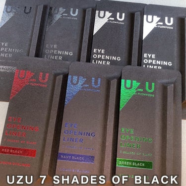 7 SHADES OF BLACK/UZU BY FLOWFUSHI/リキッドアイライナーを使ったクチコミ（9枚目）