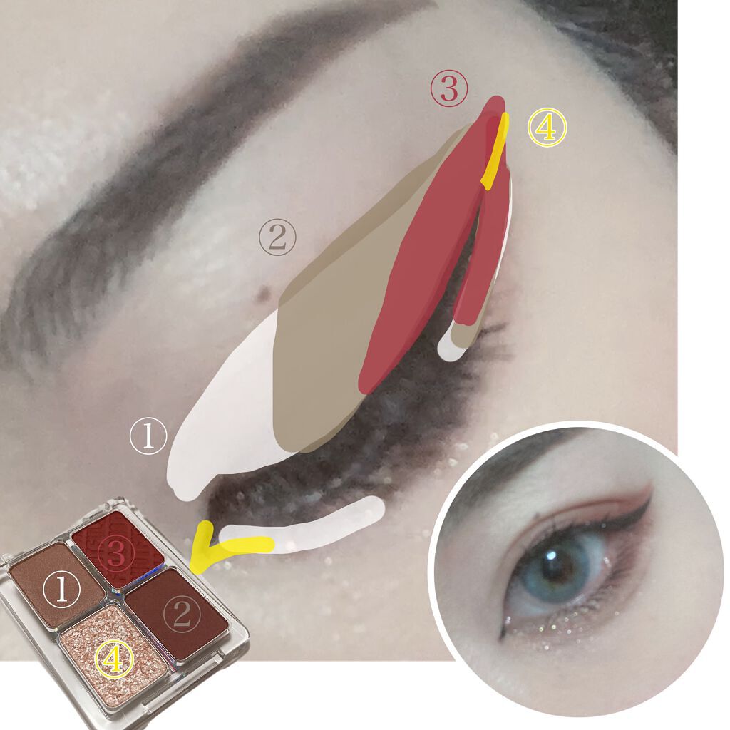 フルショット ルーティーン アイパレット RD01 Sweet Poodle/A’pieu/アイシャドウパレットを使ったクチコミ（3枚目）