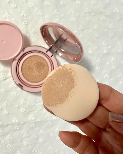 ハイパーカバーフィットクッション ピンク(桜エディション)/APRILSKIN/クッションファンデーションを使ったクチコミ(5枚目)