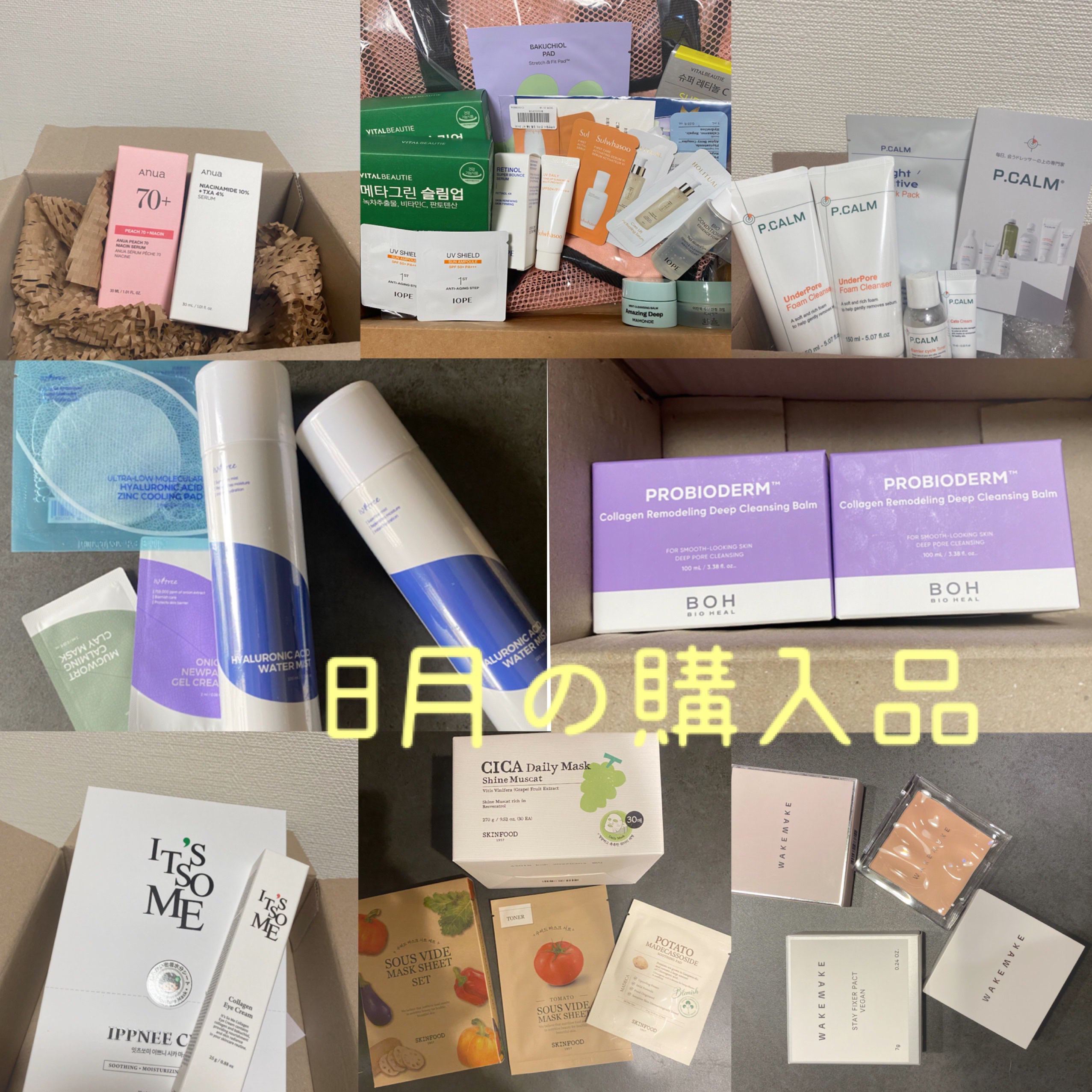 
8月の購入品紹介

① ANUA 桃70 ナイアシン セラム
　ANUAダークスポットセラム

40%OFFクーポンにつられて購入。
ダークスポットセラムはナイアシンアミド10%, トラネキサム酸 4% アルブチン2% 配合で美白効果が楽