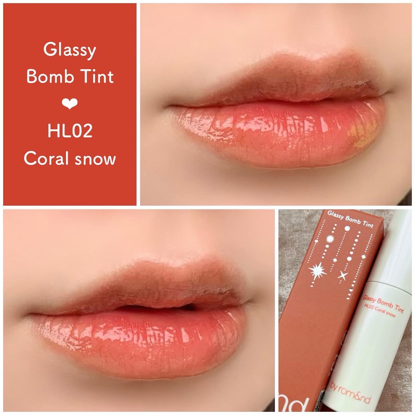 アンドバイロムアンド グラッシーボムティント/&nd by rom&nd/リップティントを使ったクチコミ(3枚目)