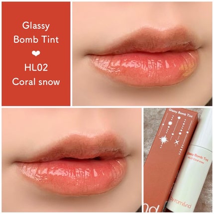 アンドバイロムアンド グラッシーボムティント/&nd by rom&nd/リップティントを使ったクチコミ(3枚目)