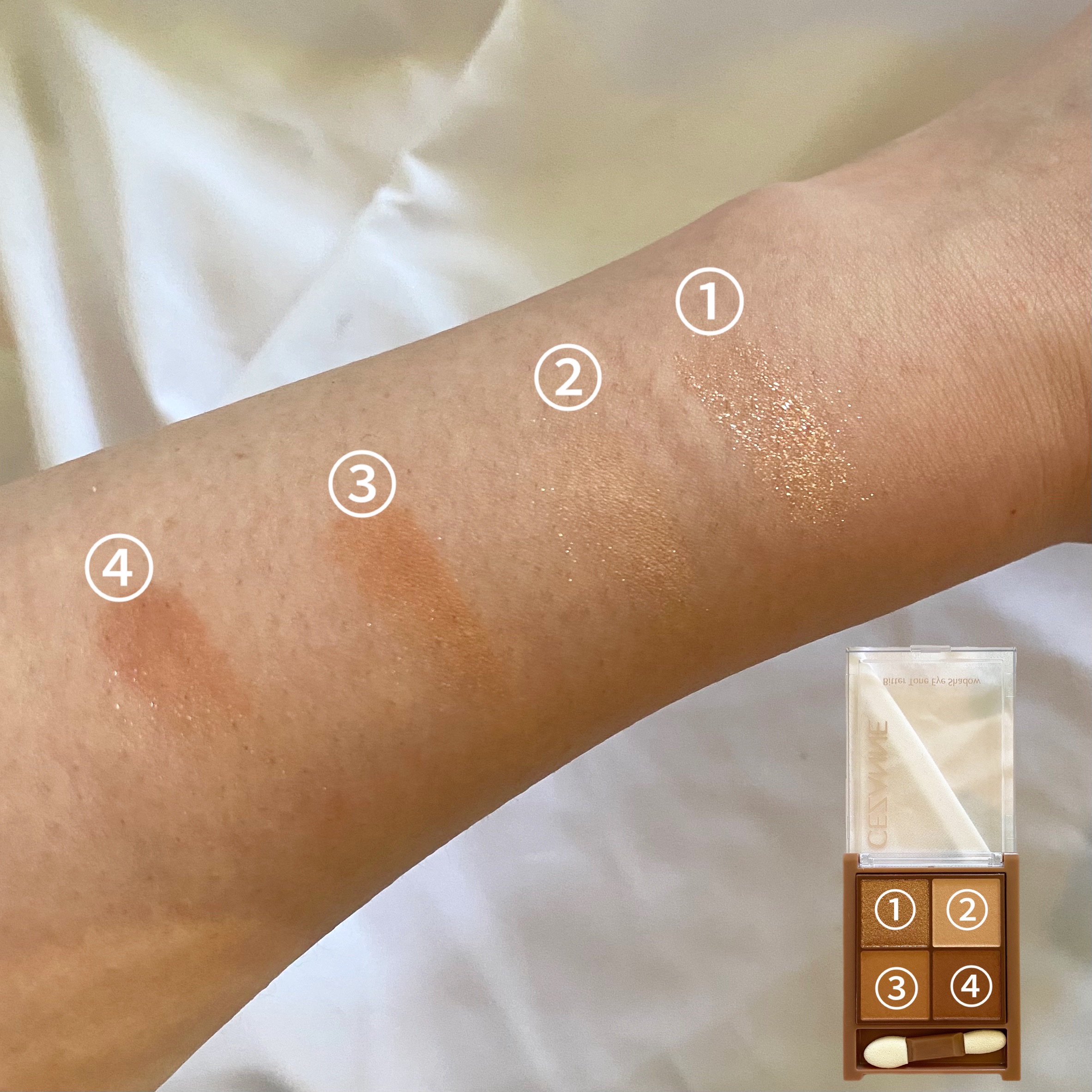 ビタートーンアイシャドウ/CEZANNE/パウダーアイシャドウを使ったクチコミ（3枚目）