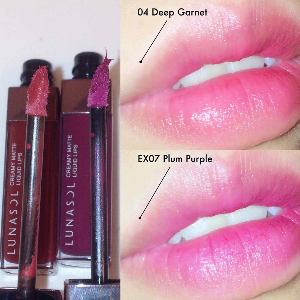 クリーミィマットリクイドリップス 04 Deep Garnet/LUNASOL/口紅を使ったクチコミ（2枚目）
