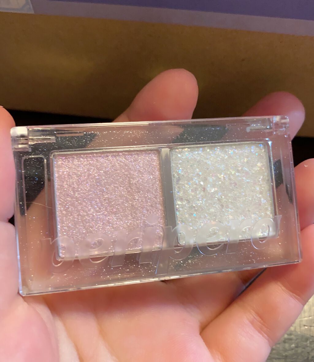 デュオ ポケット グリッター シャドウ/PERIPERA/アイシャドウパレットを使ったクチコミ(3枚目)