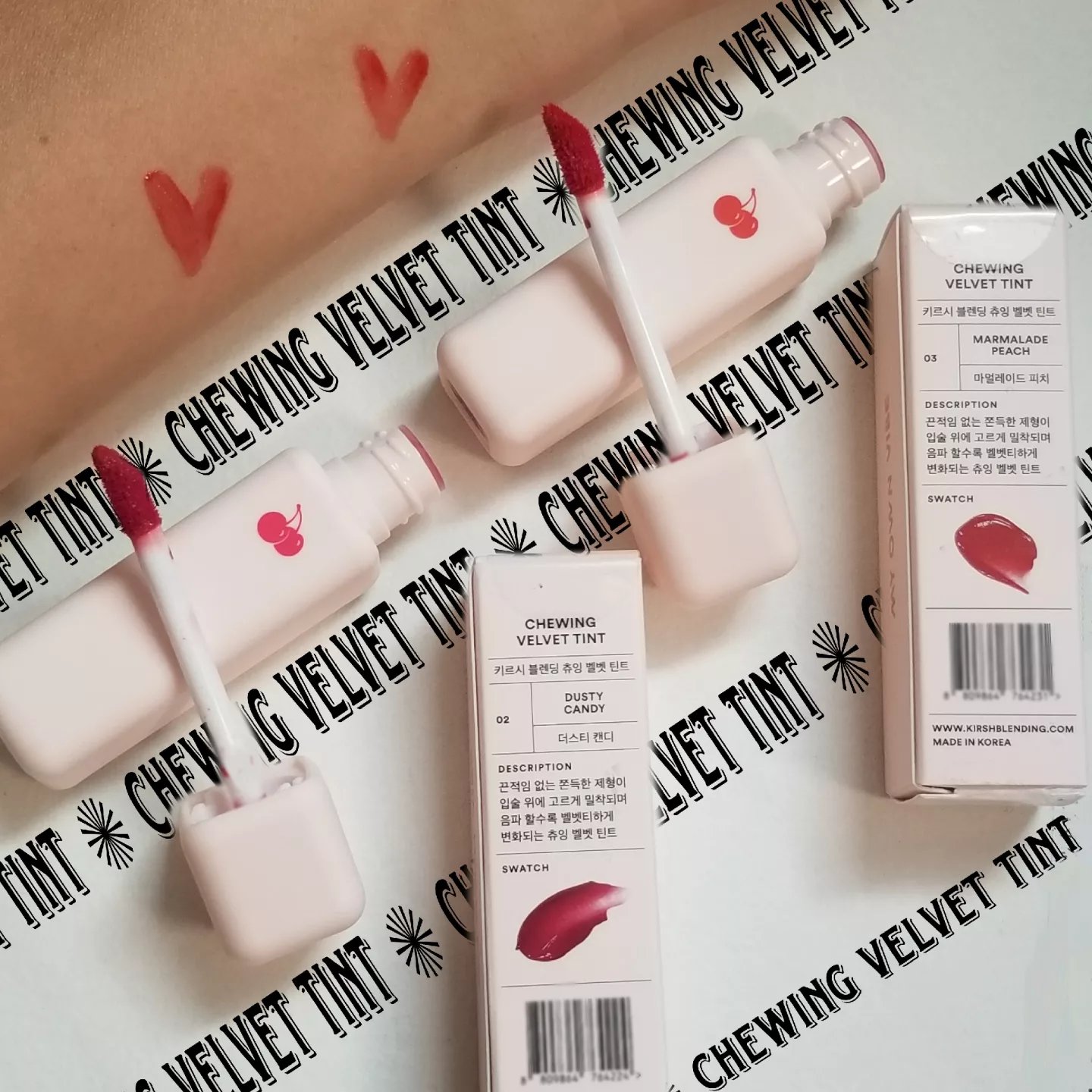 チューインガムベルベットティント 03 MARMALADE PEACH/KIRSH(キルシー)/リップティントを使ったクチコミ（1枚目）