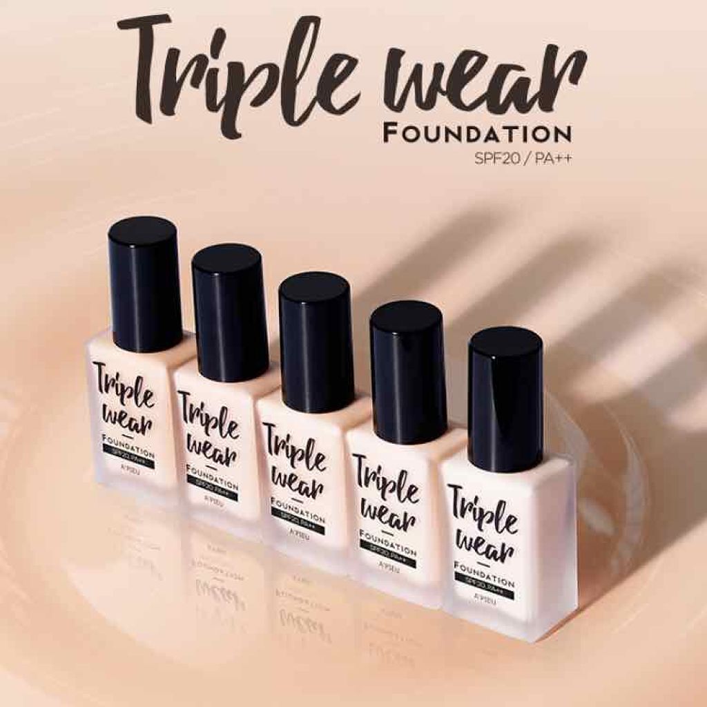 トリプルウェアファンデーション/A’pieu/リキッドファンデーションを使ったクチコミ(1枚目)