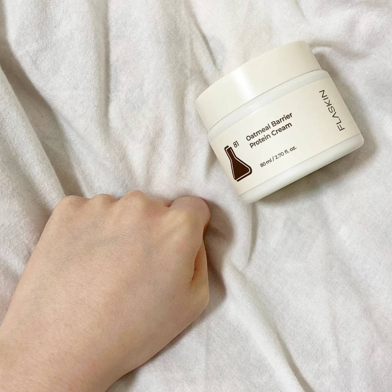 オーツ麦タンパク質クリーム/FLASKIN/フェイスクリームを使ったクチコミ(4枚目)