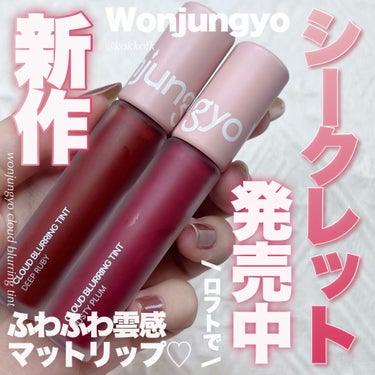 Wonjungyo クラウドブラーリングティントのクチコミ「\ Wonjungyo新作雲質感マットティント☁️ /


〻 Wonjungyo
─────.....」（1枚目）