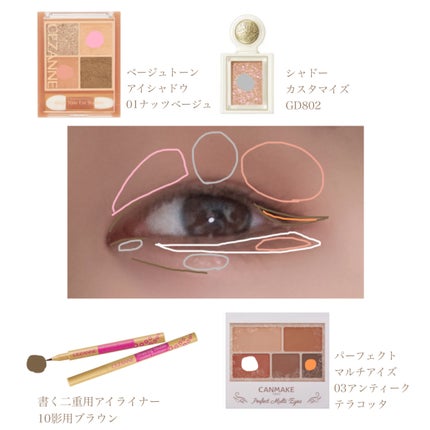 シャドーカスタマイズ (ブリリアントグリッター)/MAJOLICA MAJORCA/グリッターを使ったクチコミ(2枚目)