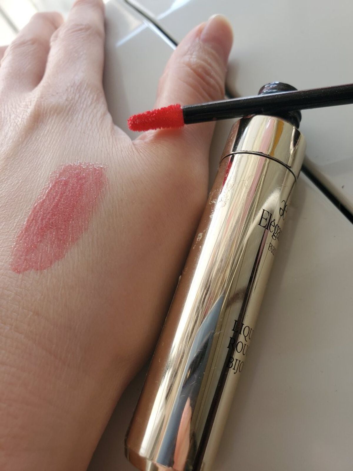 エレガンス リクイッド ルージュ ビジュー/Elégance/口紅を使ったクチコミ(3枚目)