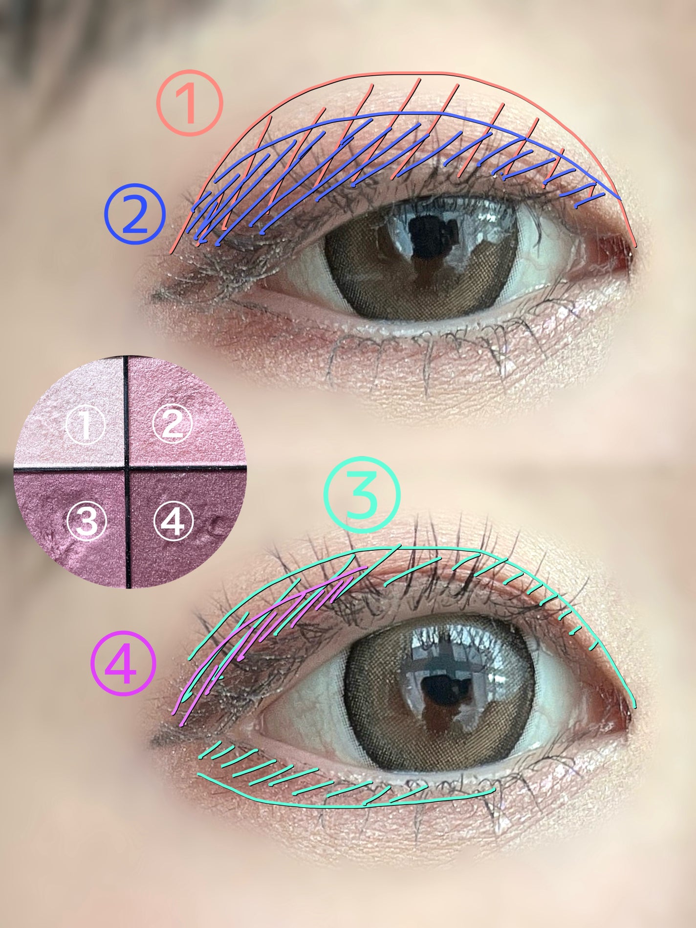 リアルクローズシャドウ/excel/アイシャドウパレットを使ったクチコミ(4枚目)