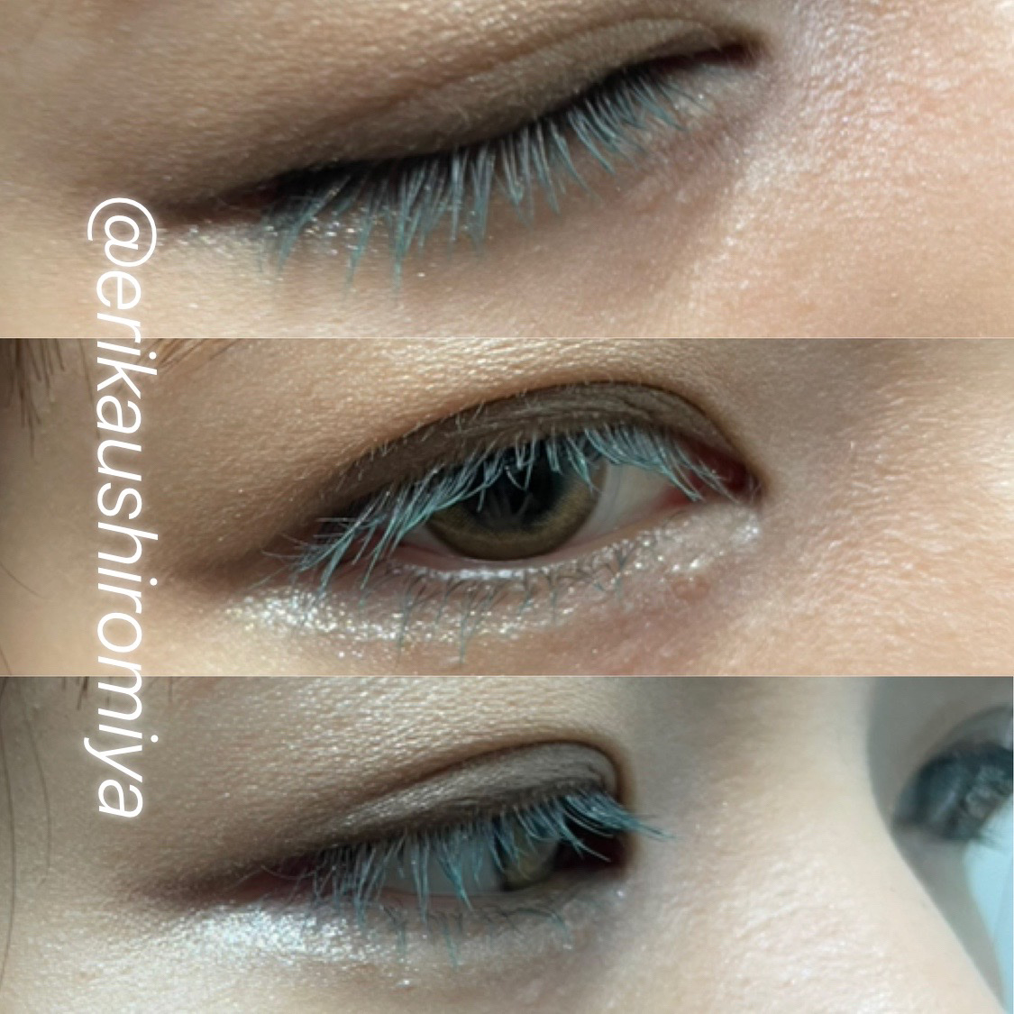 「塗るつけまつげ」自まつげ際立てタイプ ミスティグリーン（数量限定色）/デジャヴュ/マスカラを使ったクチコミ（2枚目）