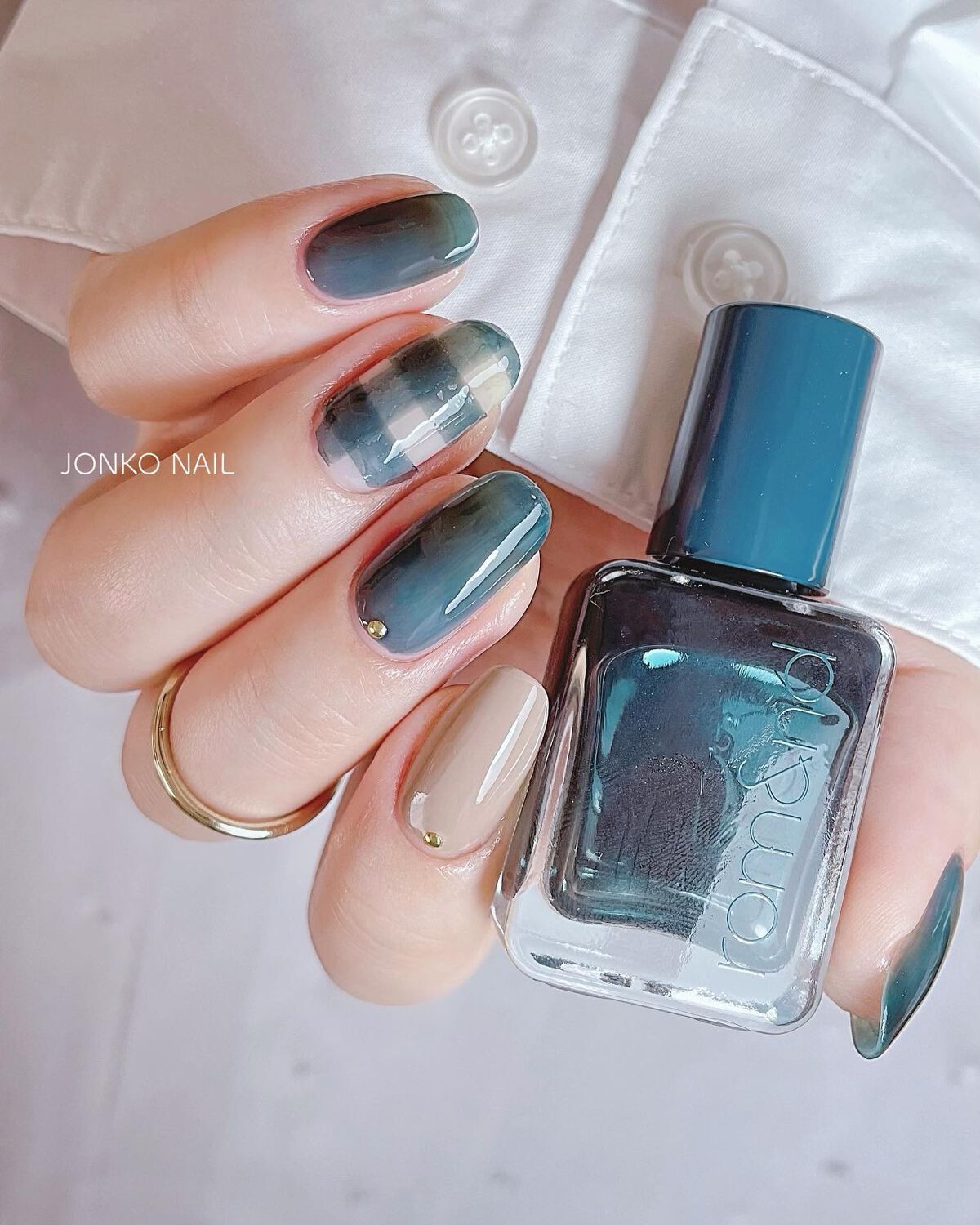 #ロムアンドネイル,#ムードペブルネイル,#チェックネイル,#チェック柄ネイル,#セルフネイル,#マニキュアネイル,#ポリッシュネイル,#プチプラネイル,#サマーネイルのネイルデザイン