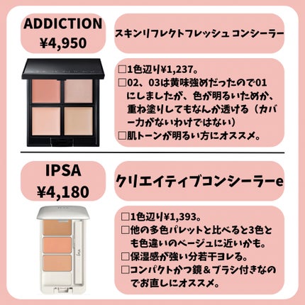 クリエイティブコンシーラーe/IPSA/パレットコンシーラーを使ったクチコミ(8枚目)