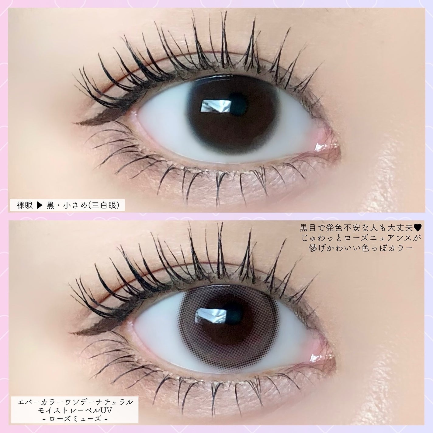 エバーカラーワンデーナチュラル モイストレーベルUV/エバーカラー/ワンデー(1DAY)カラコンを使ったクチコミ(3枚目)