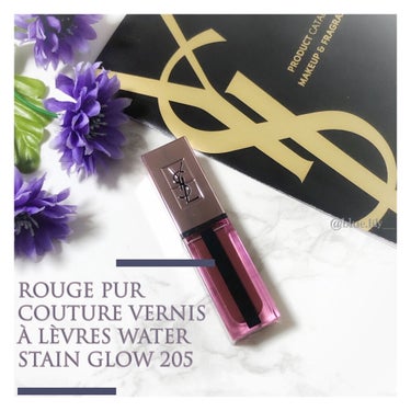 ルージュ ピュールクチュール ヴェルニ ウォーターグロウ No.205 シークレッドローズウッド/YVES SAINT LAURENT BEAUTE/口紅を使ったクチコミ（1枚目）