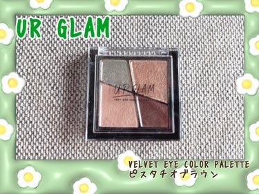 U R GLAM UR GLAM　VELVET EYE COLOR PALETTEのクチコミ「【U R GLAM】💚🍨試食ではまったピスタチオ🍨💚
✼••┈┈••✼••┈┈••✼••┈┈•.....」（1枚目）