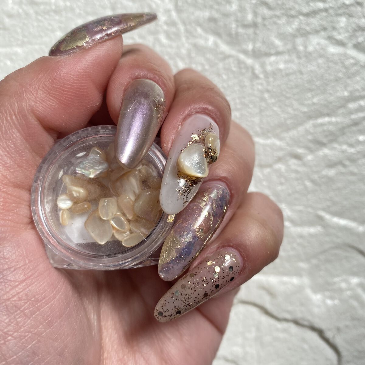 シェルフレーク12色セット/NAILTOWN/ネイルチップ・パーツを使ったクチコミ（1枚目）